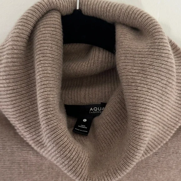 Aqua Taupe Cowl Neck Sweater - Picture 2 of 3